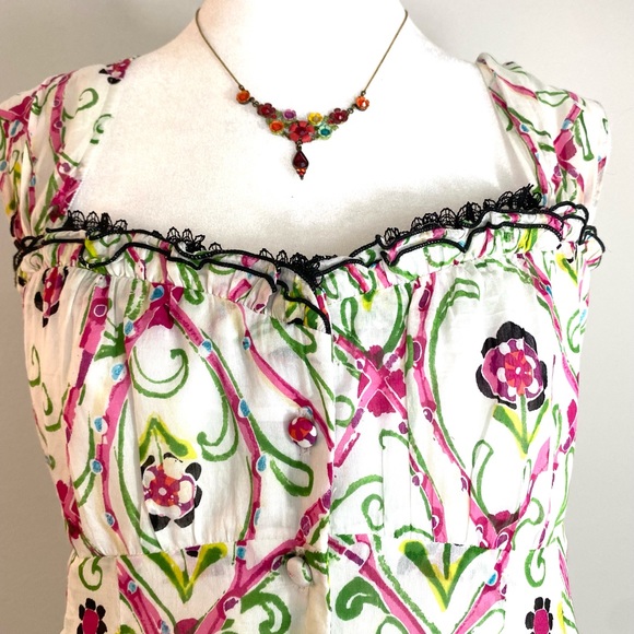 Nanette Lepore Button Up Floral Camisole - Picture 7 of 12